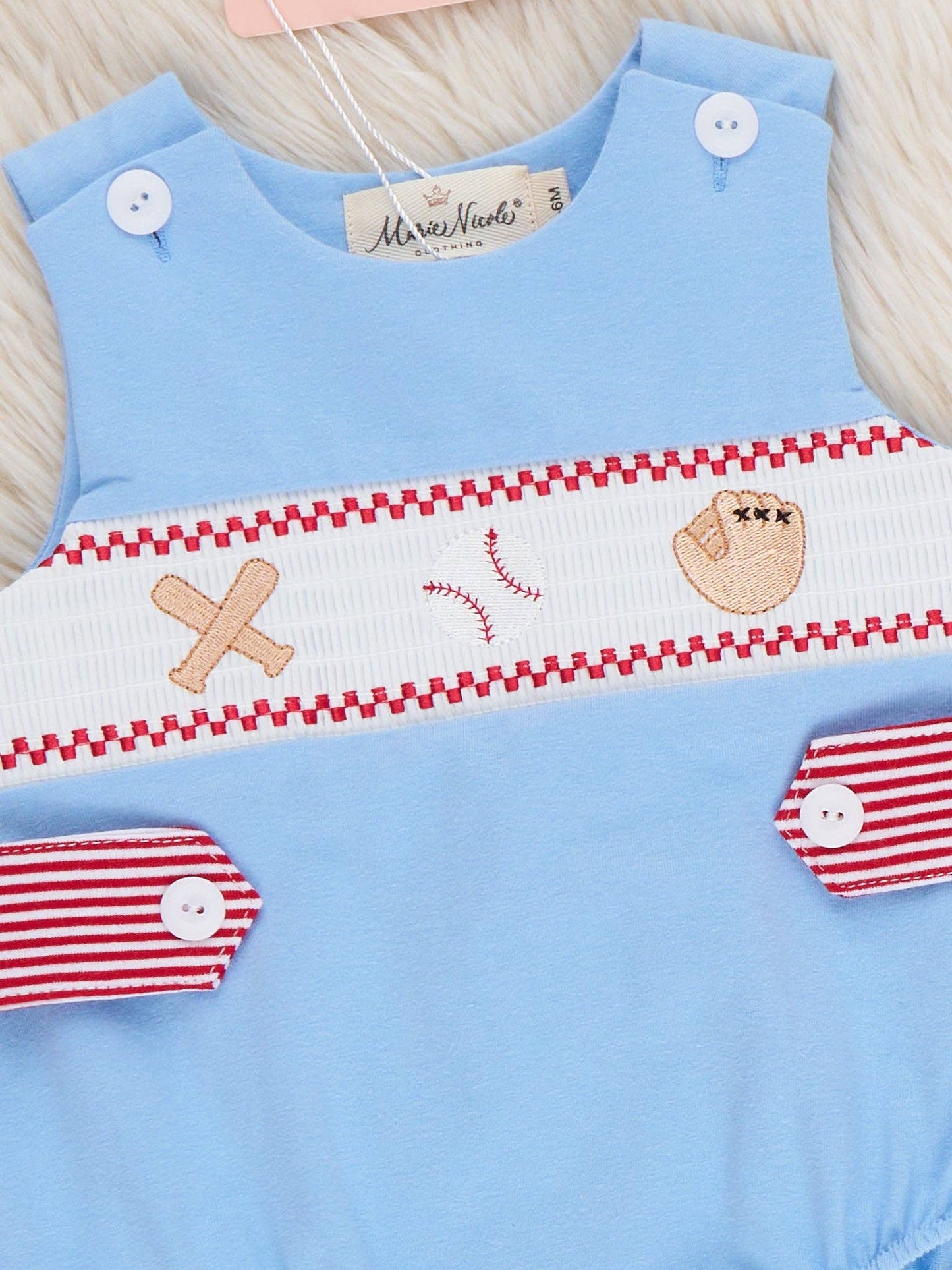 Home Run Batter Smocked Johnny: 12/18MOS