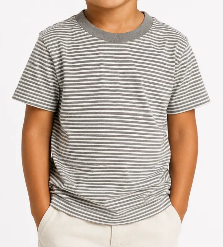 Boys Short Sleeve Striped Shirt