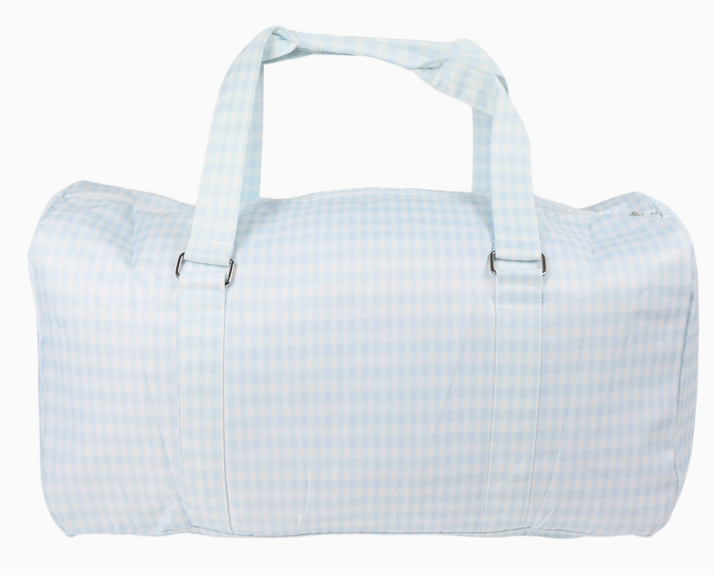 Nylon Duffle Bag (Blue Gingham)