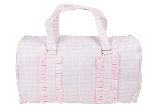 Nylon Duffle Bag (Pink Gingham)