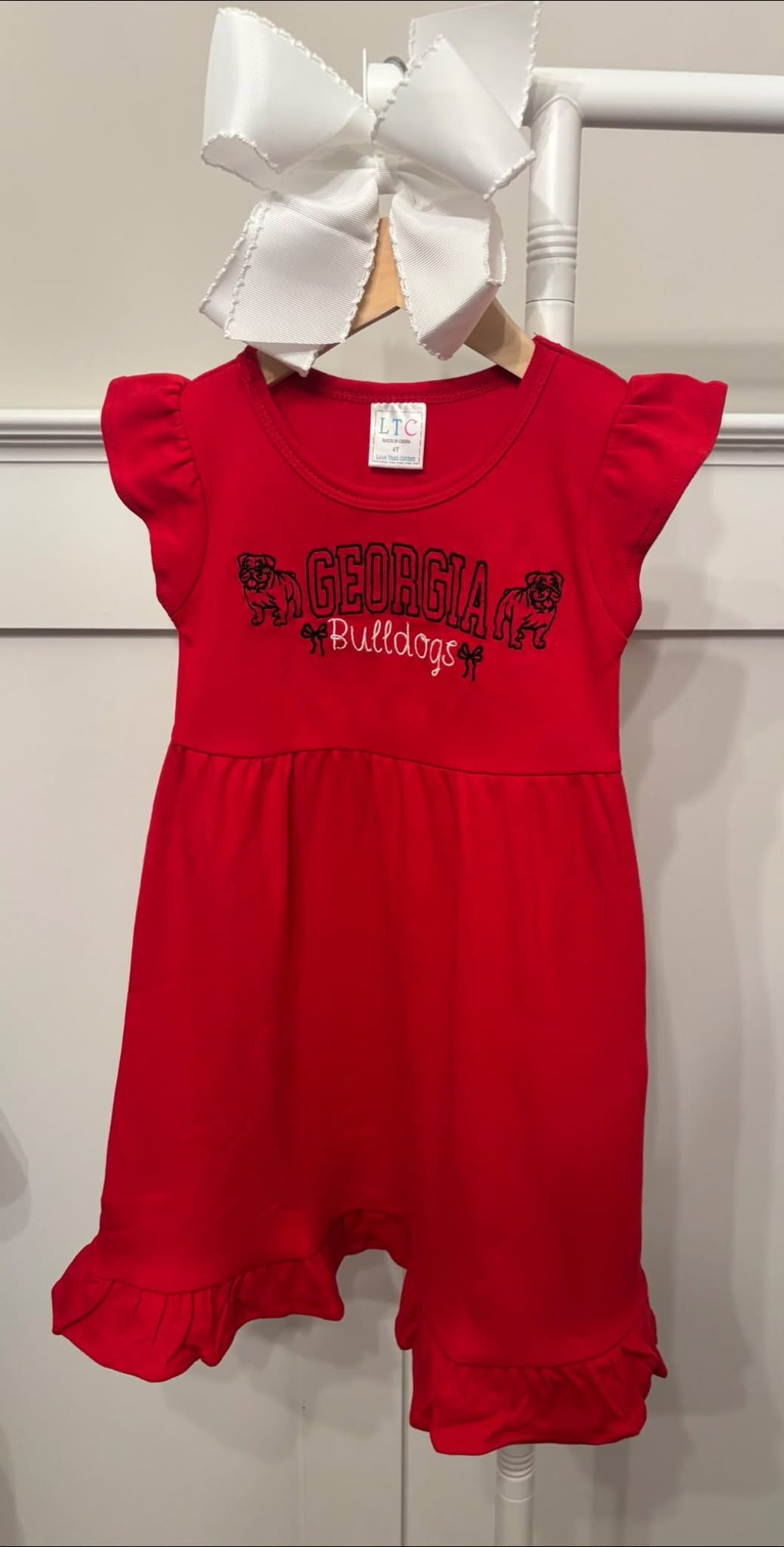 Georgia Bulldog Girl Ruffle Dress