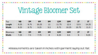 Girls Vintage Bloomer Set with Crochet