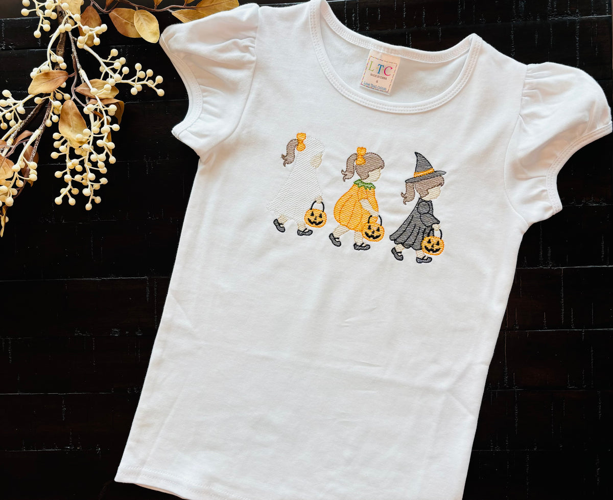 Girls Short Puff Sleeve Shirt