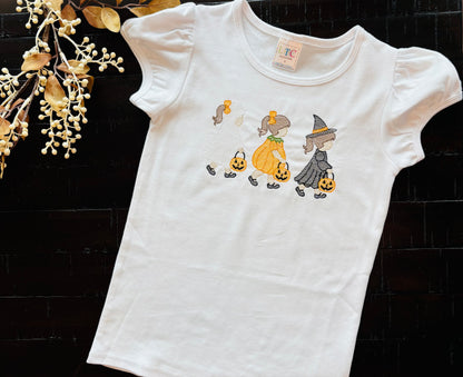 Girls Short Puff Sleeve Shirt